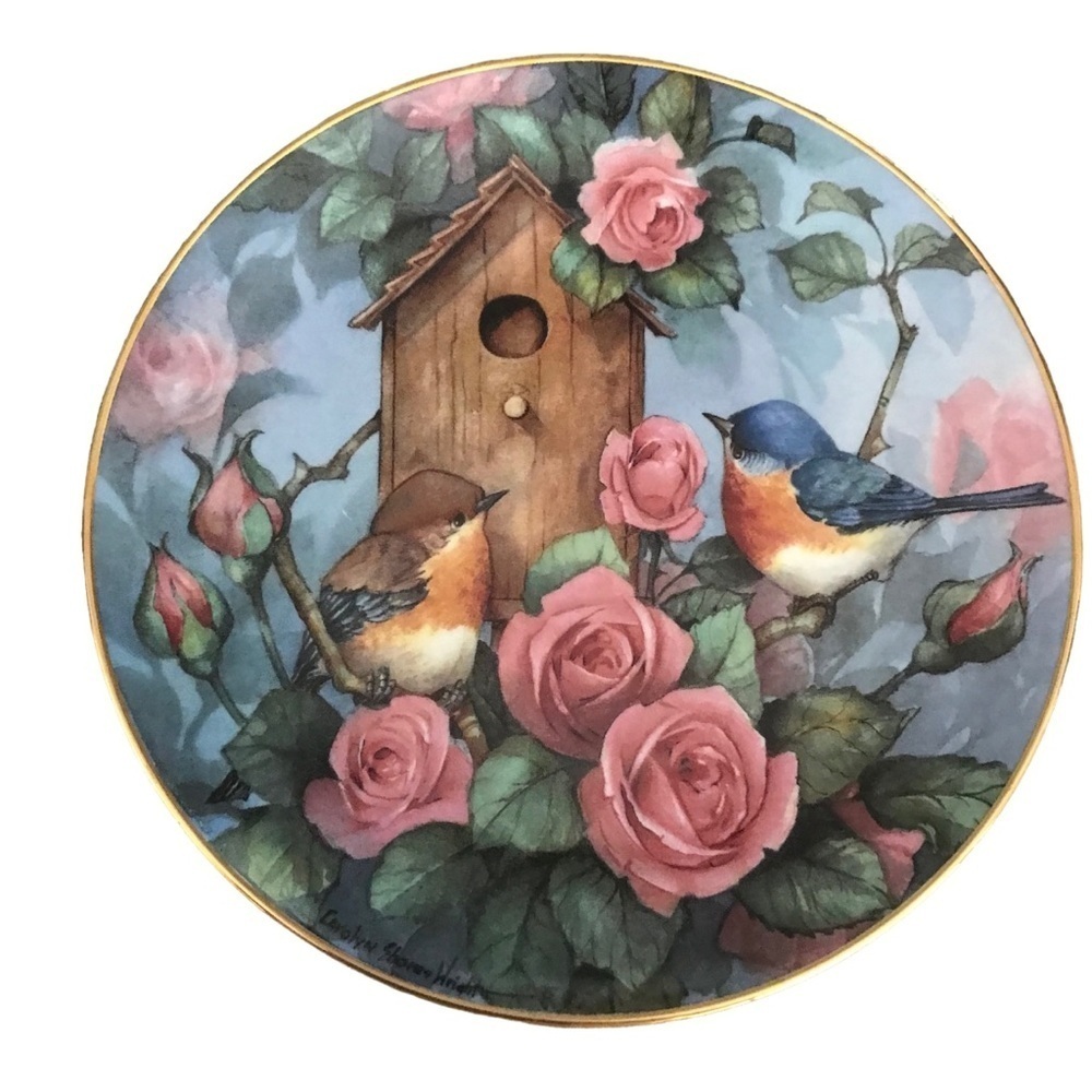 Royal Doulton Bluebird Plate, “Settlin In”,  Fine Bone China, Limited Edition